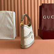 GUCCI 25S SHOULDER BAG 25 CM IN BEIGE CALFSKIN