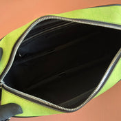 GUCCI 25S SHOULDER BAG 29 CM IN NEON GREEN TO DARK GRAY OMBRÉ CALFSKIN