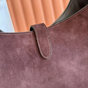 GUCCI 25S JACKIE GIORNO 44 CM IN DARK CHOCOLATE BROWN SUEDE