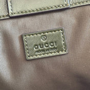 GUCCI 26S GG MARMONT TOTE BAG 30 IN MOSS GREEN CALFSKIN