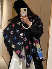 CHANEL 25S SCARF 187 IN CASHMERE 876277