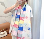 CHANEL 25S SCARF 187 IN CASHMERE 876276
