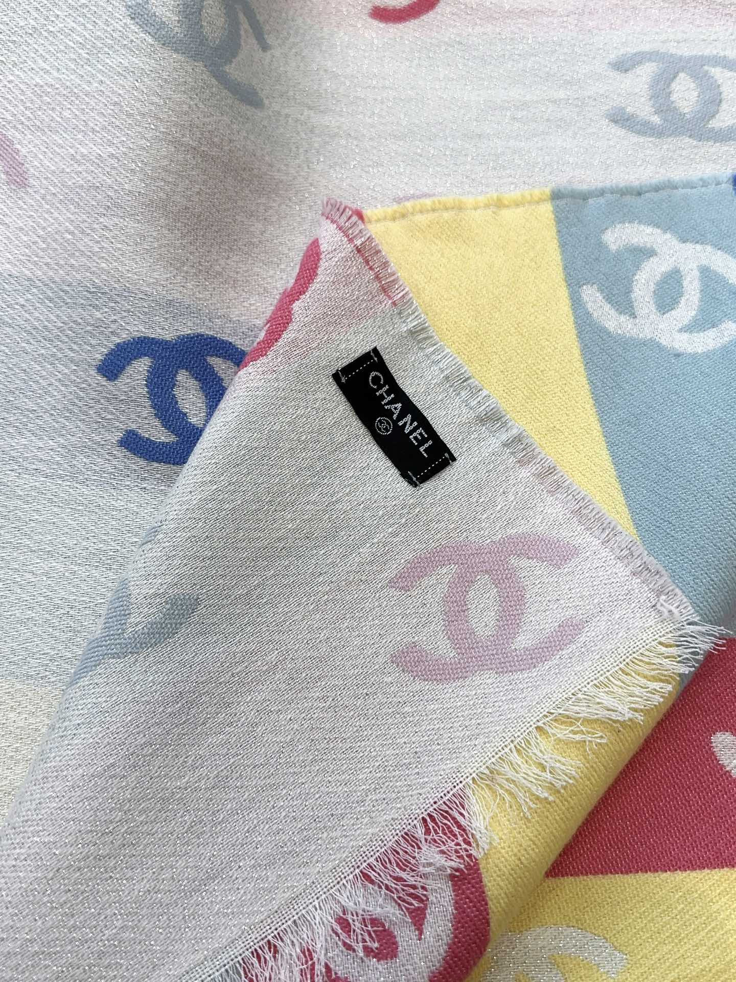 CHANEL 25S SCARF 187 IN CASHMERE 876276