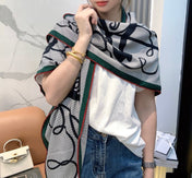 HERMES 25S SCARF 140 IN CASHMERE SILK 854530