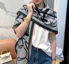 HERMES 25S SCARF 140 IN CASHMERE SILK 854530