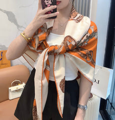 HERMES 25S SCARF 140 IN CASHMERE SILK 854539