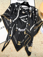 CHANEL 25S SCARF 140 CM IN CASHMERE SILK 943928