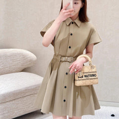 DIOR 25S PLEATED SHIRT DRESS 220902