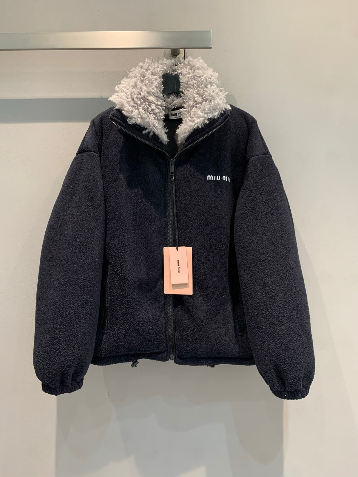 MIUMIU SHERPA FLEECE JACKET STYLE 471