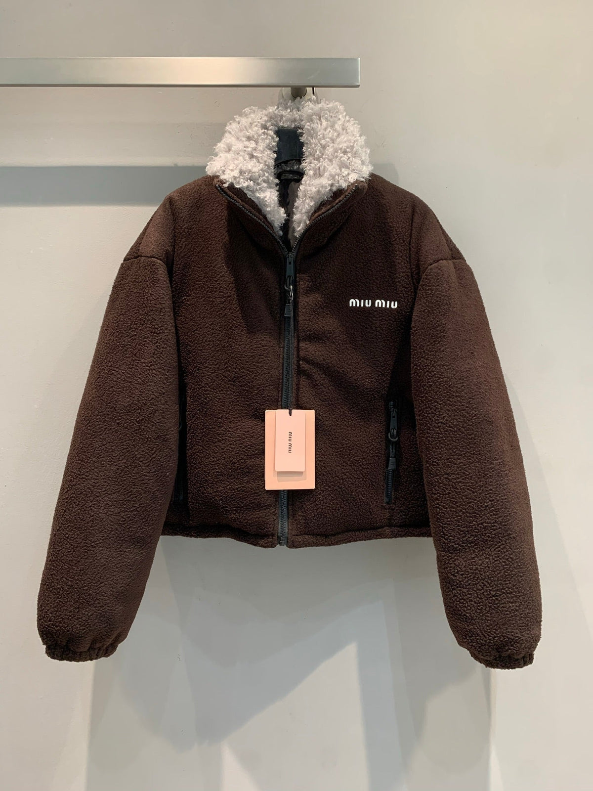 MIUMIU SHERPA FLEECE JACKET STYLE 470