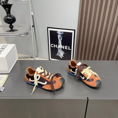 BALLET RUNNER 2.0 IN BRONZE BROWN SUEDE AND LYCRA FABRIC