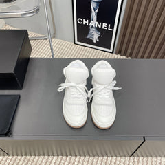 HIGH-TOP SNEAKERS IN WHITE CALFSKIN