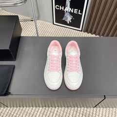 SL/61 SNEAKERS IN WHITE MIX LIGHT PINK CALFSKIN