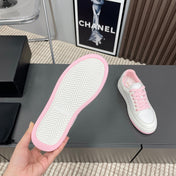 SL/61 SNEAKERS IN WHITE MIX LIGHT PINK CALFSKIN