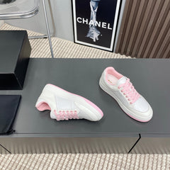 SL/61 SNEAKERS IN WHITE MIX LIGHT PINK CALFSKIN