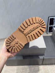 BALENCIAGA 25S BOOTS PLATFORM HEEL IN BROWN SUEDE STYLE 4