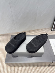 BALENCIAGA 25S AURALEE SLIP-ON 50 MM IN BLACK SUEDE STYLE 4