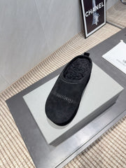BALENCIAGA 25S AURALEE SLIP-ON 50 MM IN BLACK SUEDE STYLE 4