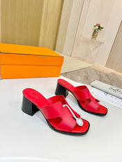 HM 26S HELIA SANDAL 70MM IN RED CALFSKIN