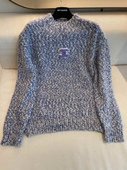 CC Sweater In Blue Mix White Wool