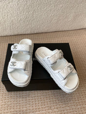 DAD SANDAL IN WHITE CALFSKIN MULE