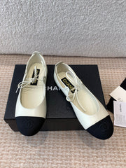 MARY JANE BALLERINA IN WHITE LAMBSKIN