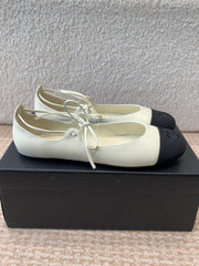 MARY JANE BALLERINA IN WHITE LAMBSKIN