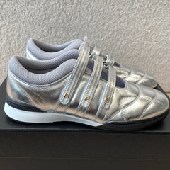 MARY JANE SNEAKERS IN SILVER LAMBSKIN