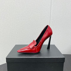 D'ORSAY PUMPS IN RED GLOSSY CALFSKIN