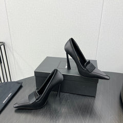 D'ORSAY PUMPS IN BLACK SILK