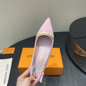 LV HIGH SLINGBACK 25S 55MM IN LIGHT PINK DENIM