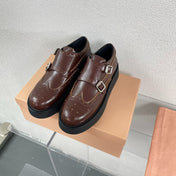 Baroque Thick-Soled Oxford Shoes Walnut Calfskin