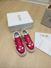 STAR PLATFORM SNEAKER IN WHITE MIX RED PINK CALFSKIN