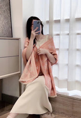 SCARF 195 CM IN MELON ORANGE WOOL  399810