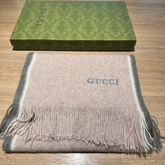 SCARF 180 CM IN PALE PINK MIX GRAY WOOL 403967