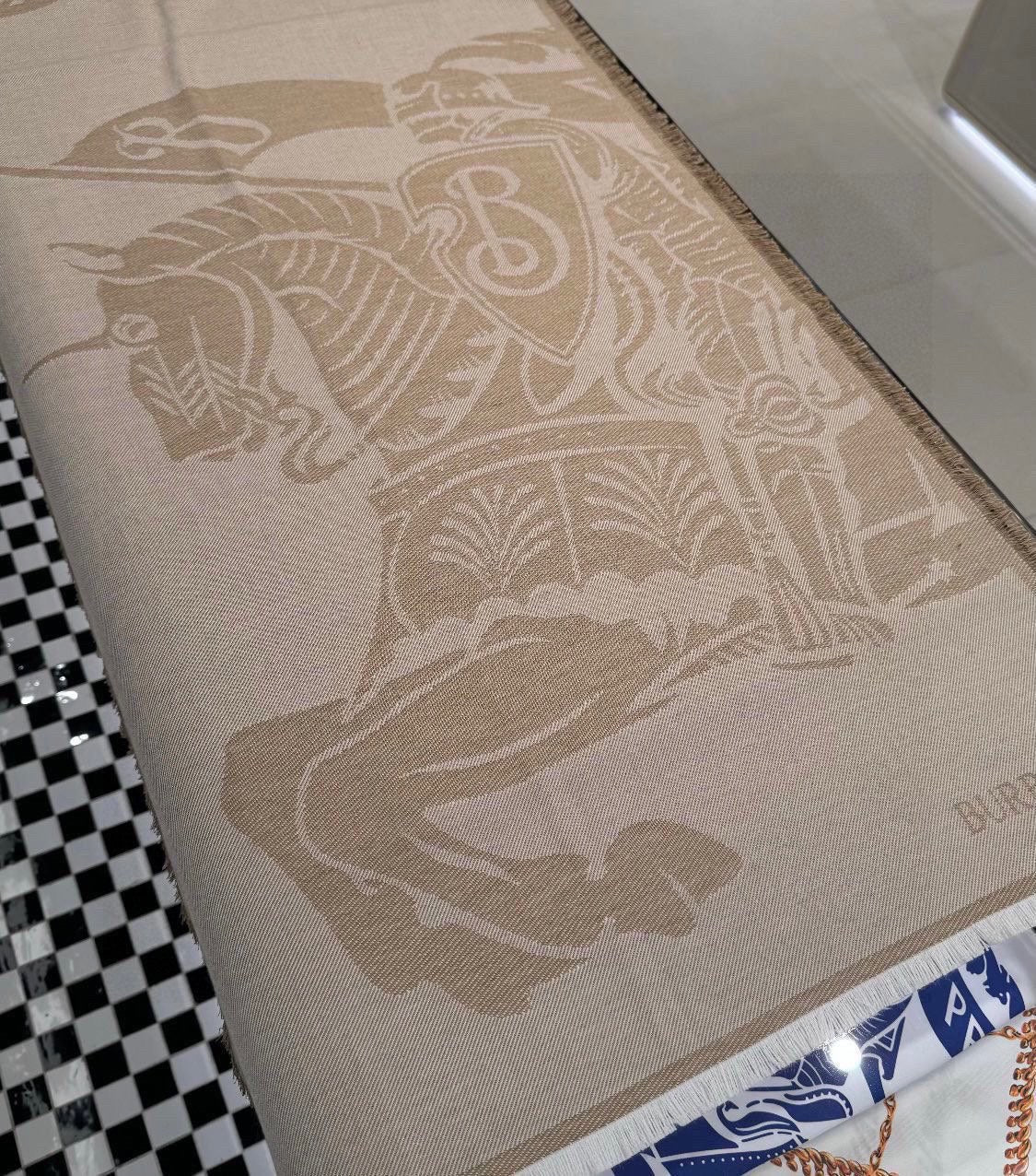 BBR SCARF 180 CM IN SILK MIX WOOL 481161