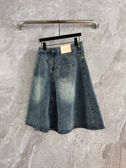 Loewe A-line Skirt Blue Polyester Fiber