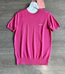MIUMIU SHORT-SLEEVE KNIT TOP STYLE 423