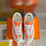 BOOMERANG SNEAKERS LIGHT GRAY MIX ORANGE SUEDE