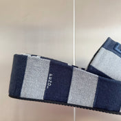 FENDI PLATFORM WEDGES IN AEGEAN BLUE MIX WHITE FF MONOGRAM FABRIC