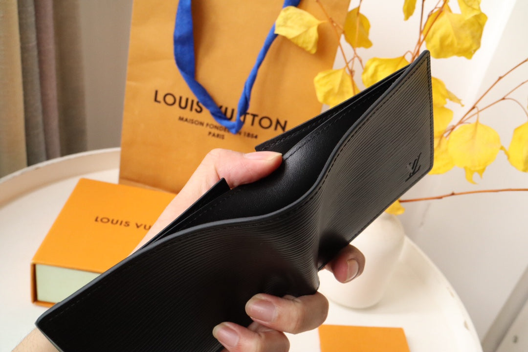 LV 25S SLENDER WALLET 11 IN BLACK EPI CALFSKIN