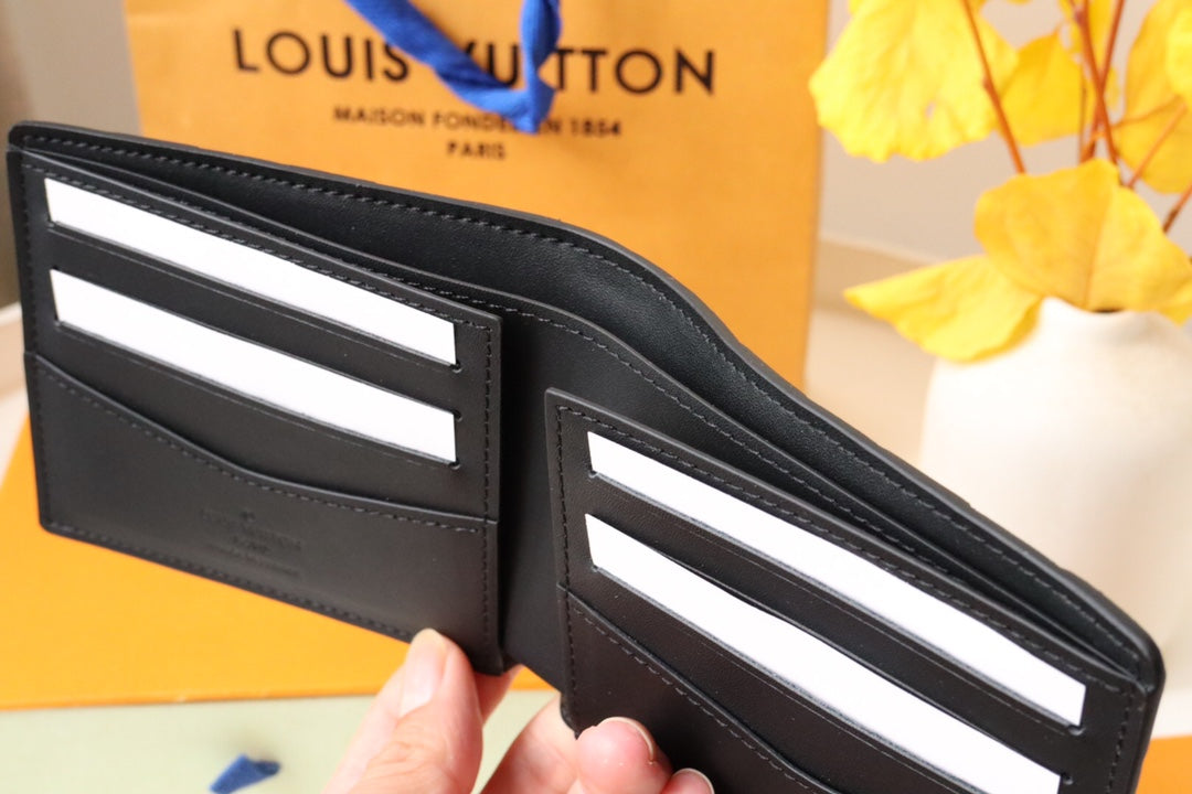 LV 25S SLENDER WALLET 11 IN BLACK DAMIER INFINI CALFSKIN