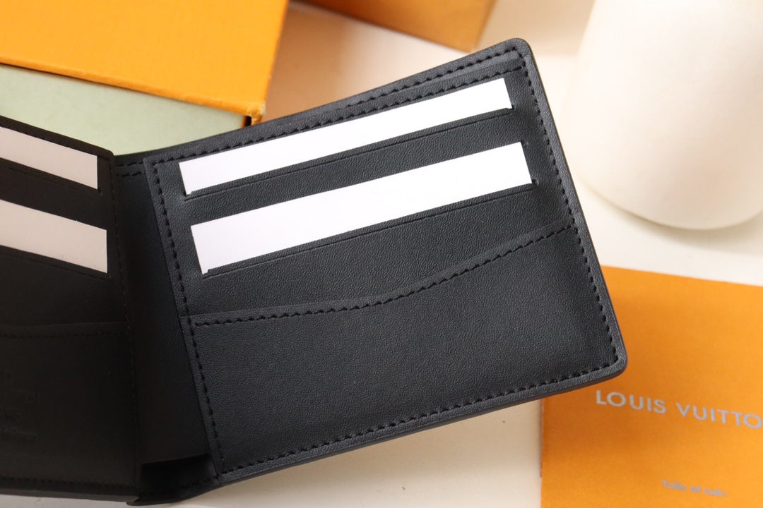 LV 25S SLENDER WALLET 11 IN BLACK DAMIER INFINI CALFSKIN