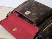 LV 25S SHOULDER BAG 19 IN BROWN MONOGRAM CALFSKIN GOLD HARDWARE