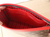 LV 25S POCHETTE VOYAGE 26 IN SARI RED MONOGRAM MACASSAR COATED CANVAS