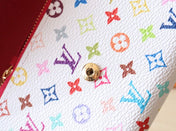 ROSALIE ZIPPY 12 IN WHITE MIX COLORFUL CALFSKIN