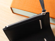 ROSALIE ZIPPY 12 IN BLACK MIX COLORFUL CALFSKIN