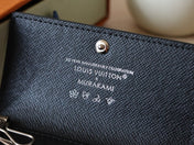 ROSALIE WALLET 12 IN BLACK MIX COLORFUL CALFSKIN