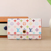 ROSALIE WALLET 12 IN WHITE MIX COLORFUL CALFSKIN