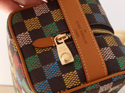 DOPP KIT LOCKER BAG 23 IN COLORFUL DAMIER CALFSKIN